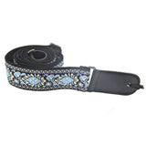 The Music Trunk Hippie Floral Floral Guitar Strap perfect gift for the aspiring musician